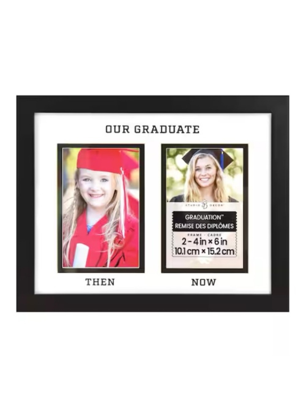 Black Then & Now Our Graduate Picture Frame Graduation by Studio Decor